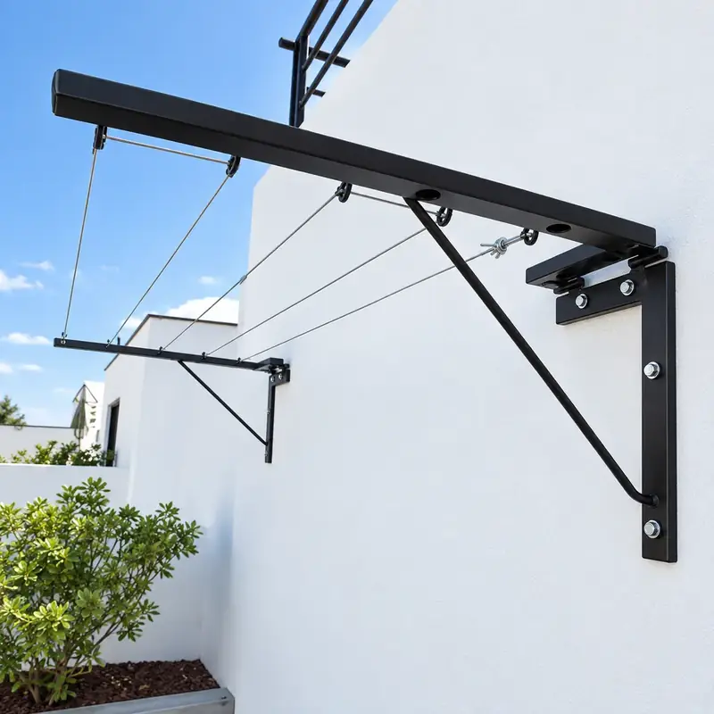 Tendedero retráctil de herrería por mayoreo en Chihuahua, Chihuahua – tendedero plegable de pared abierto con cables de acero